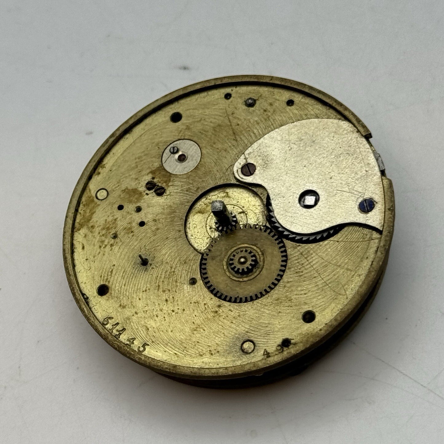 45.7mm Thomas Russell & Son Liverpool Pocket Watch Movement FOR PARTS Restore