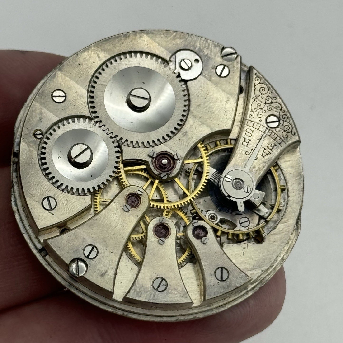 43mm Tavannes Watch Co Swiss Quality Vintage Pocket Watch Movement PARTS REPAIR
