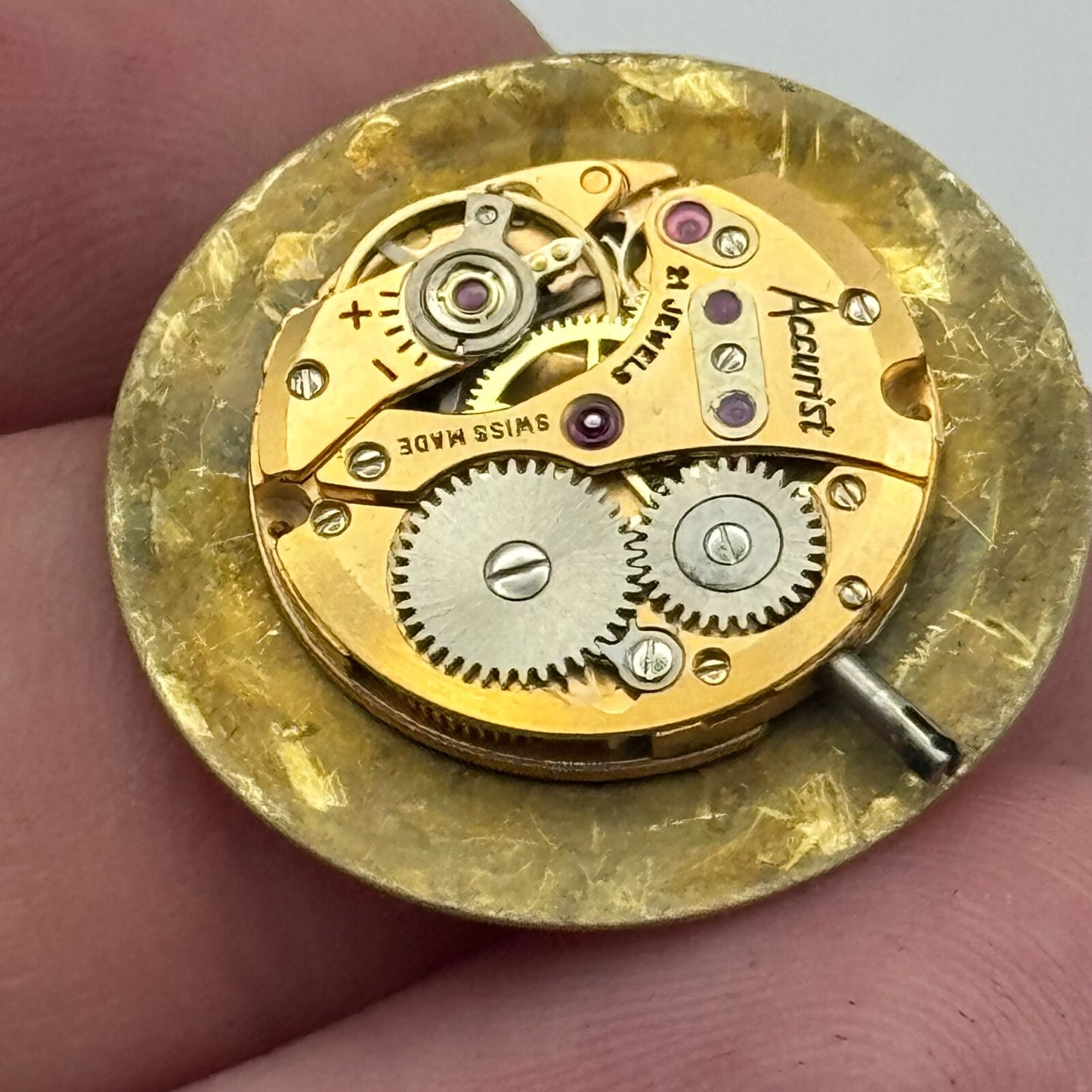 17.5mm Accurist Felsa F 4122 Manual Wind 21 Jewels Swiss Watch Movement PARTS