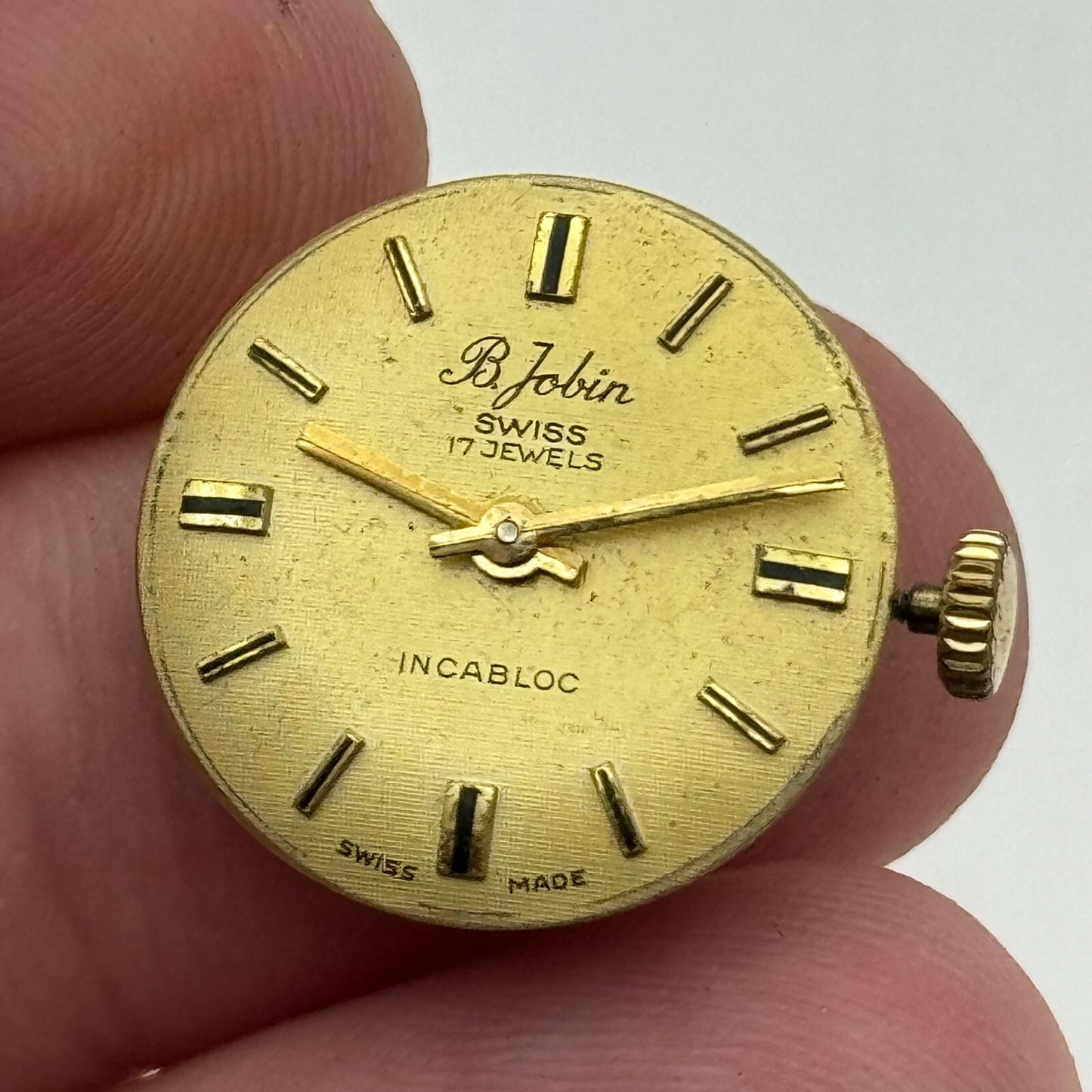 15.5mm B Jobin ETA 2412 Swiss Manual Wind 17 Jewels Watch Movement PARTS REPAIR