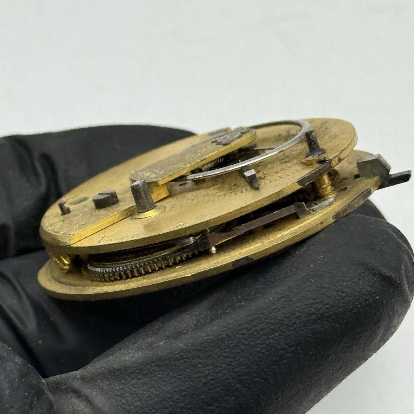 42.9mm Unidentified J.D 16 Fusee Pocket Watch Movement FOR PARTS Restoration