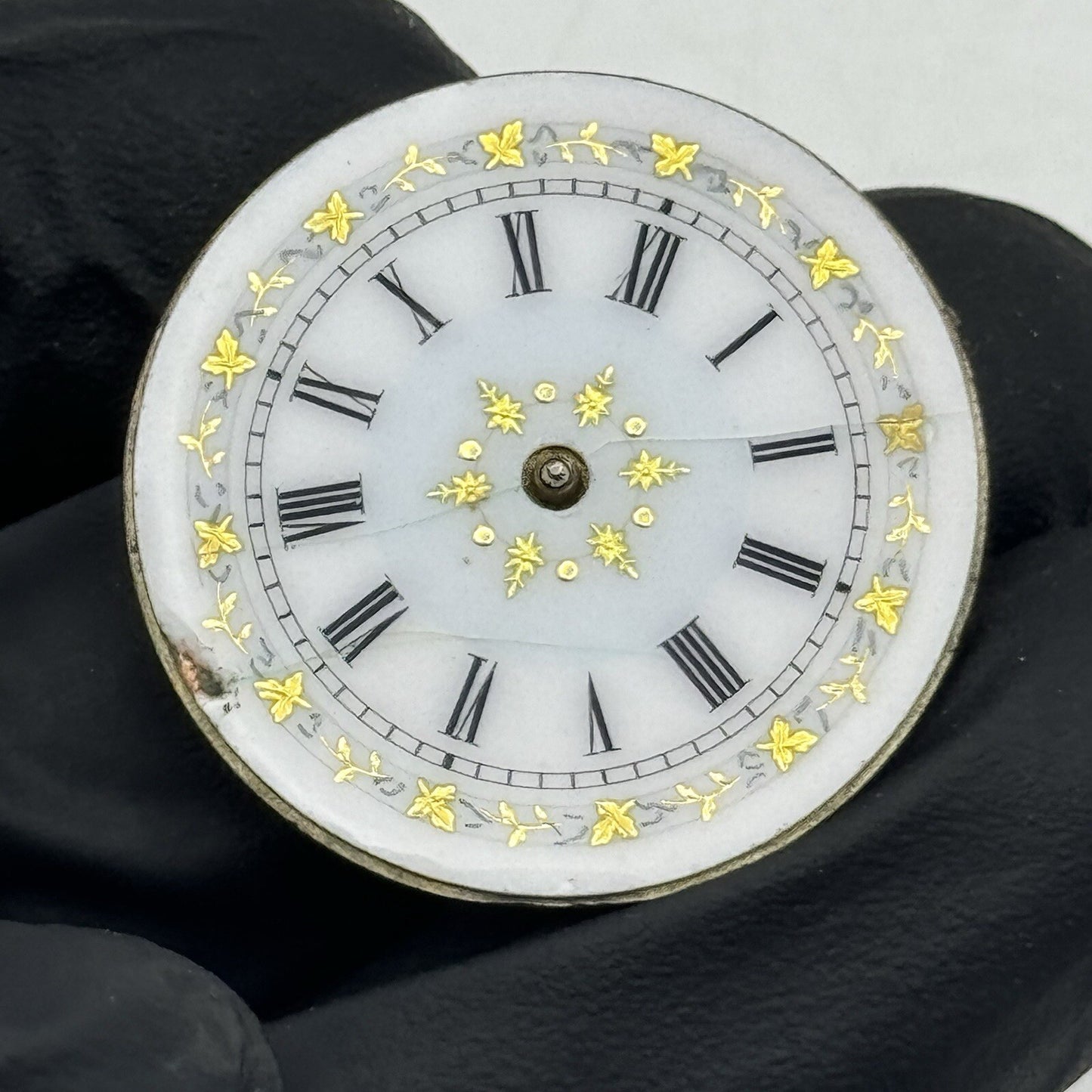 28.8mm Beautiful Patterned Dial Cylinder Pocket Watch Movement For Parts Repair