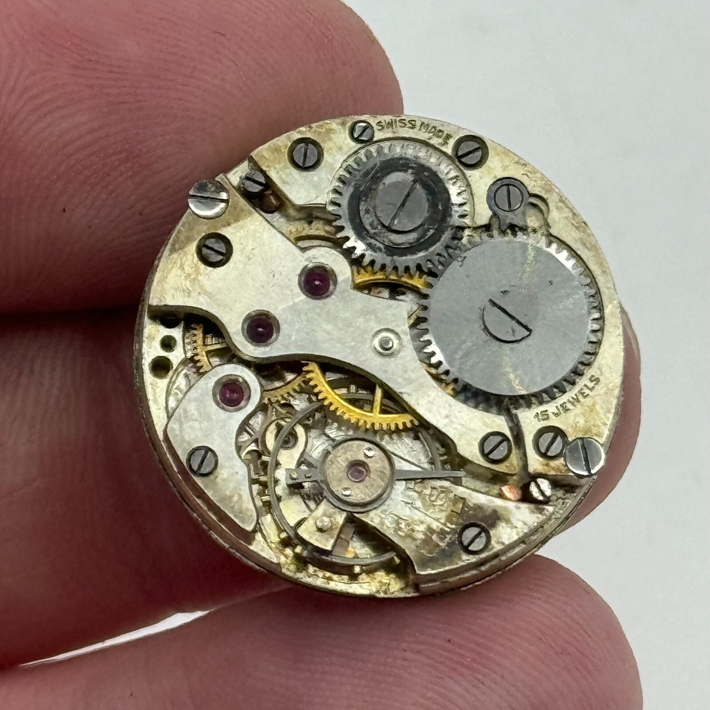 23.6mm J W Benson Sub Seconds Manual Wind 15 Jewels Swiss Watch Movement PARTS