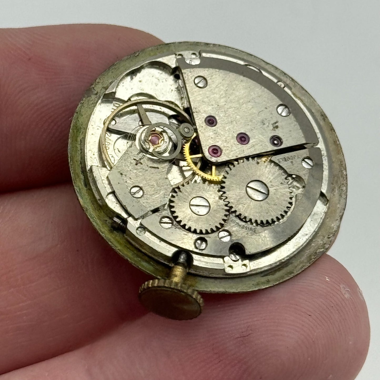26mm Mens Avia ETA 2408 Manual Wind 17 Jewels Watch Movement PARTS REPAIR SPARE