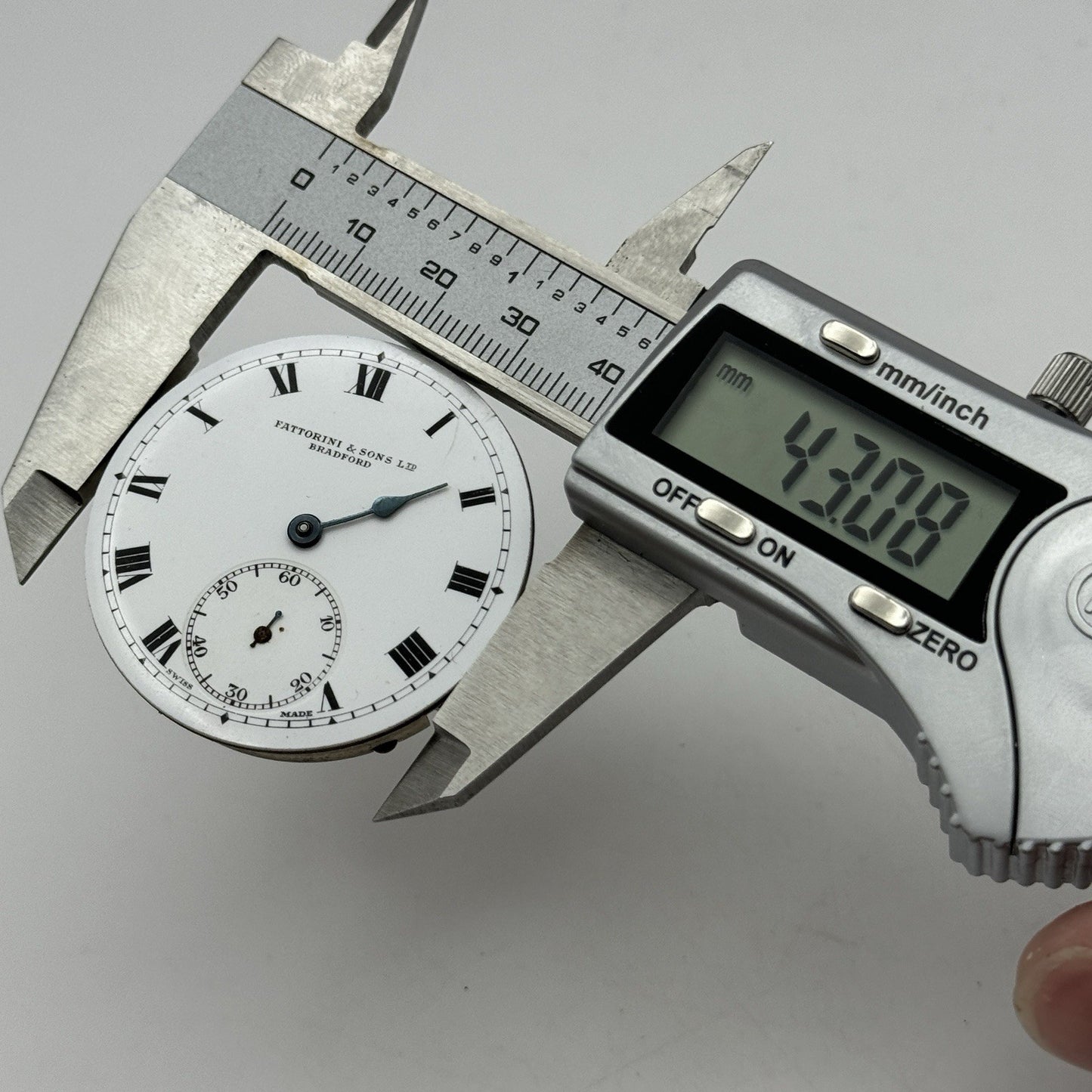 43mm Cyma 999 Fattorini & Sons Bradford Open Face Pocket Watch Movement PARTS