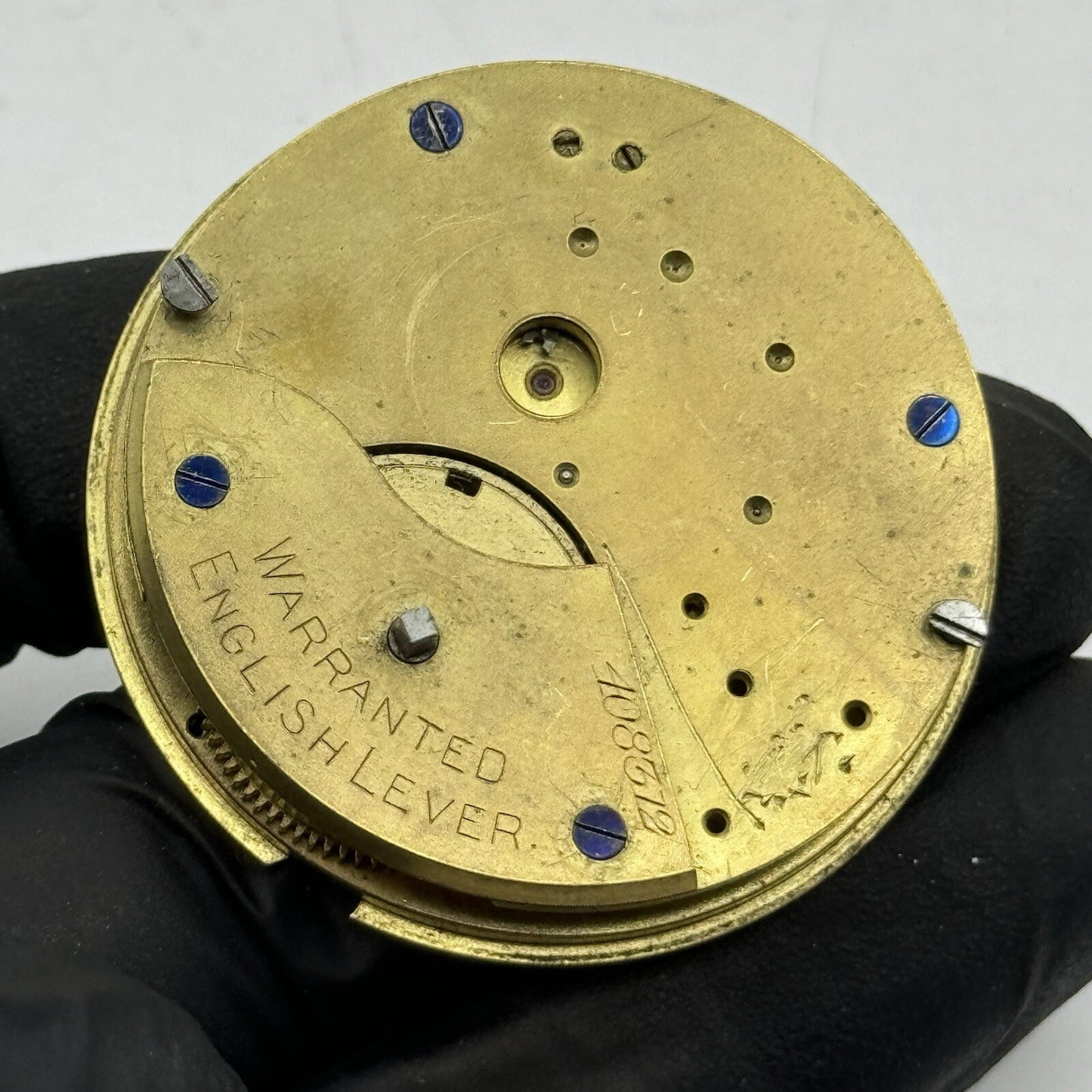45.8mm Warranted English Lever Pocket Watch Movement FOR PARTS Restoration