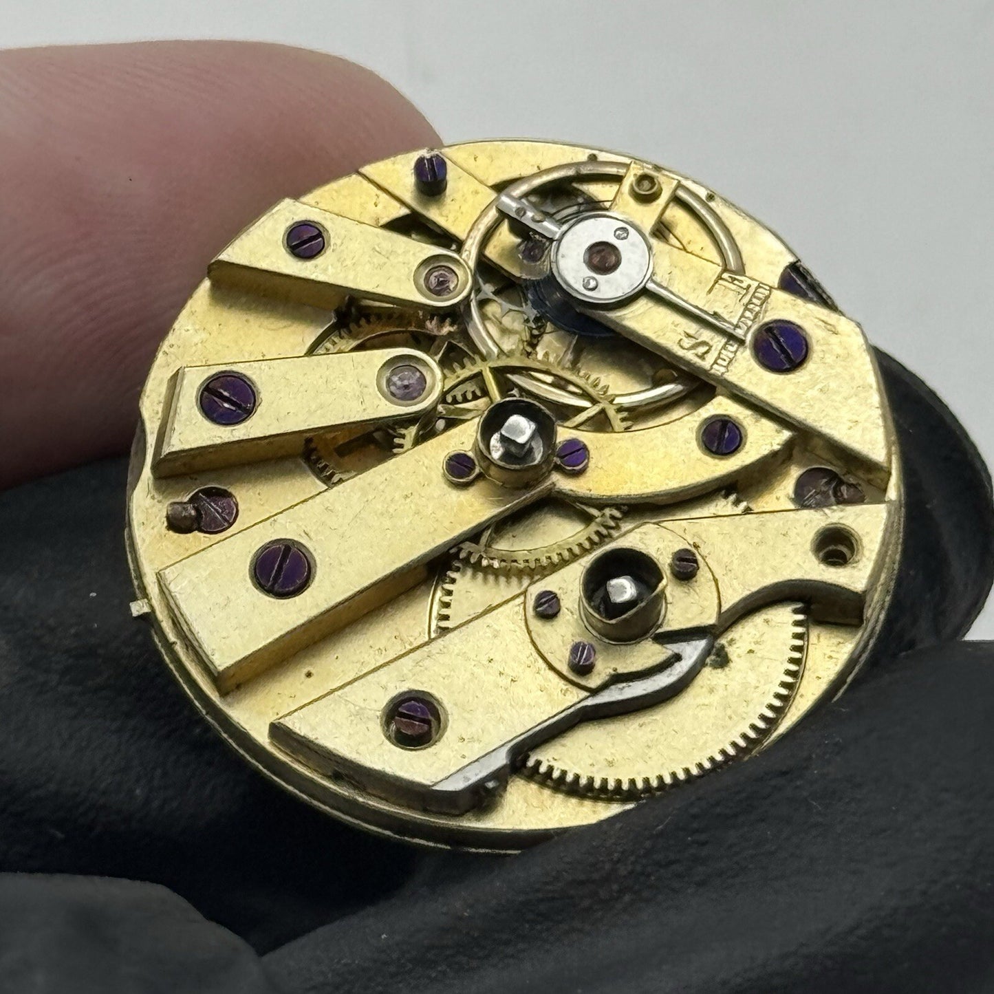 29.1mm High Quality White Porcelain Dial Cylinder Watch Movement FOR PARTS