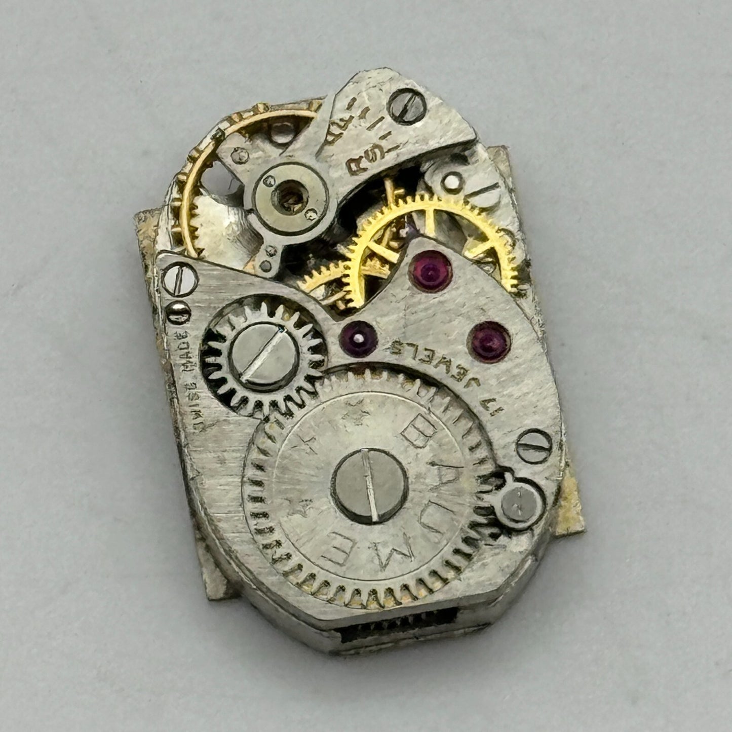 12.7mm Ladies Baume 17 Jewels Swiss Manual Wind Watch Movement Vintage PARTS