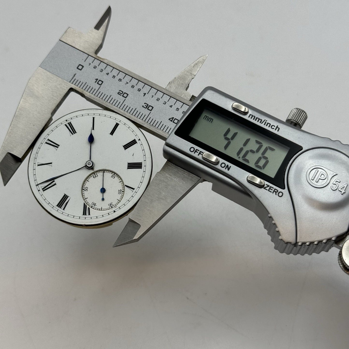 41.2mm Manual Wind Unidentified Pocket Watch Movement Dial Hands FOR PARTS