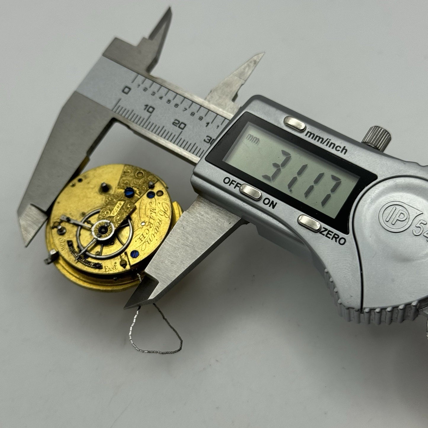 36.2mm Antique Brewin March English Fusee Pocket Watch Movement - PARTS
