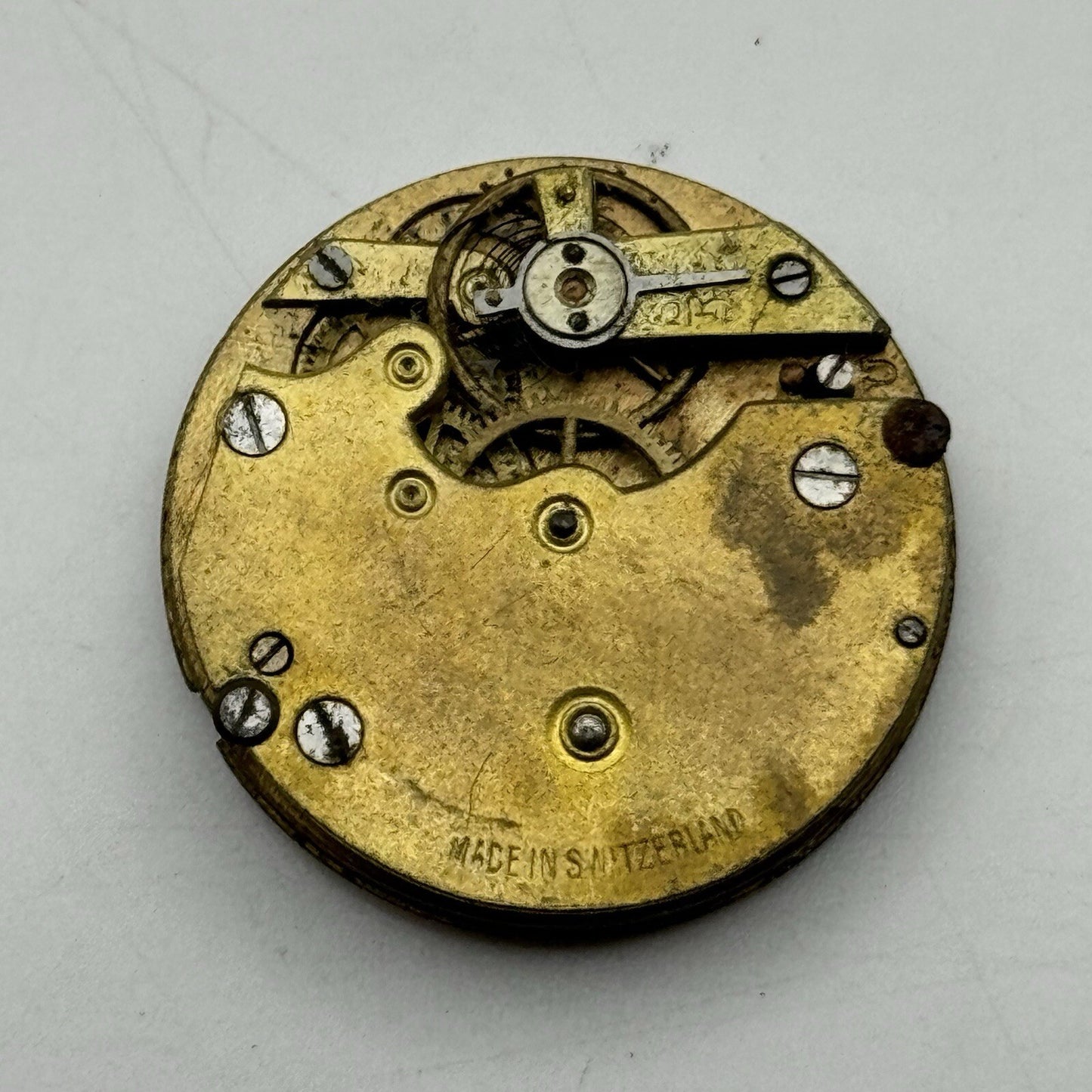28.5mm Military Style Swiss Porcelain Watch Movement Parts Repair Restore