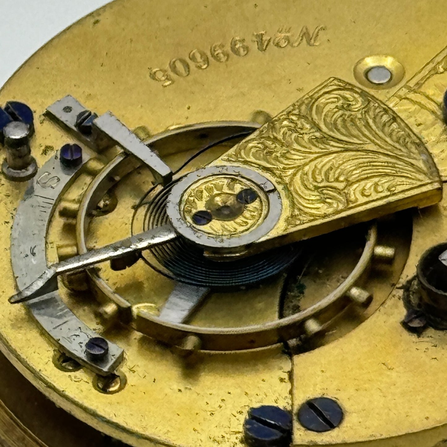 44.6mm Antique J G Graves Sheffield English Express Lever Pocket Watch Movement