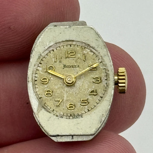 12.6mm Ladies Helvetia Cal 105B Manual Wind Watch Movement Swiss Vintage PARTS
