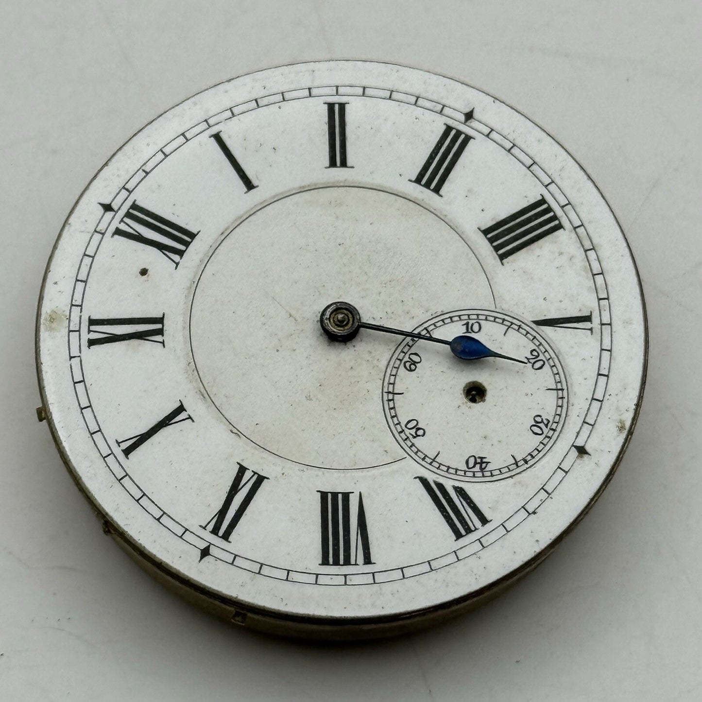 43.2mm Manual Wind Unidentified Pocket Watch Movement Dust Cover Dial FOR PARTS