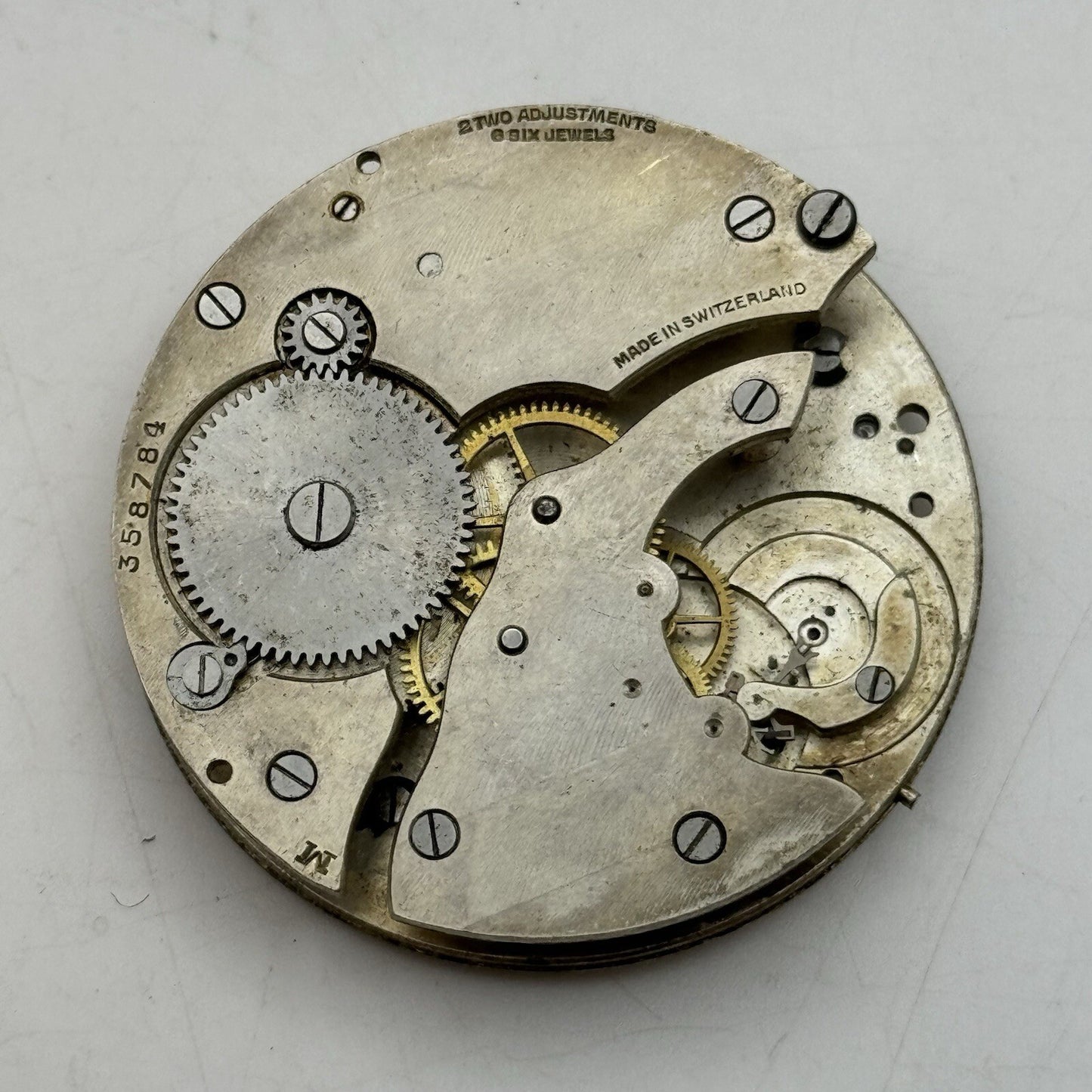 50.4mm Unidentified Unique Pocket Watch Movement FOR PARTS Restore