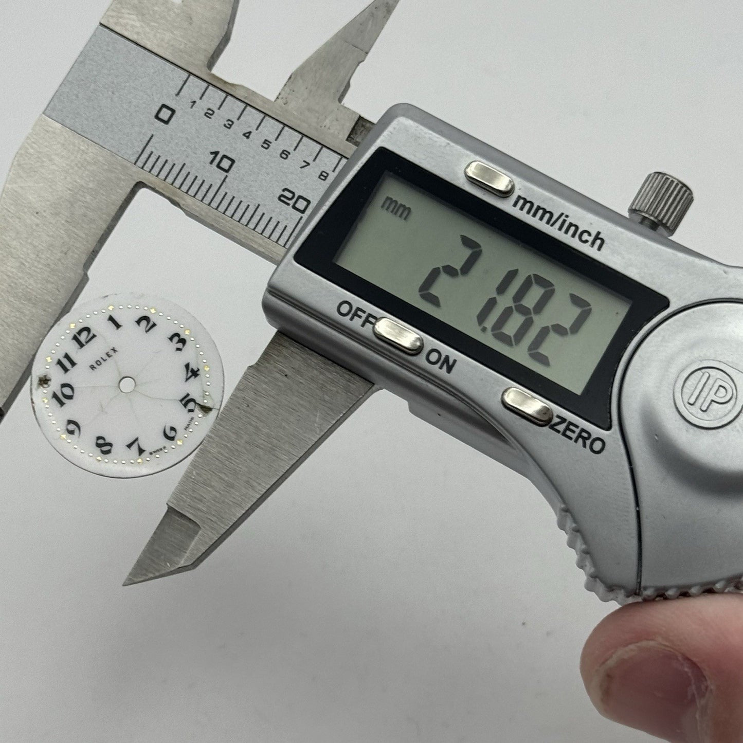 21.8mm Rare Antique Rolex Swiss Porcelain Watch Dial TO RESTORE PARTS REPAIR