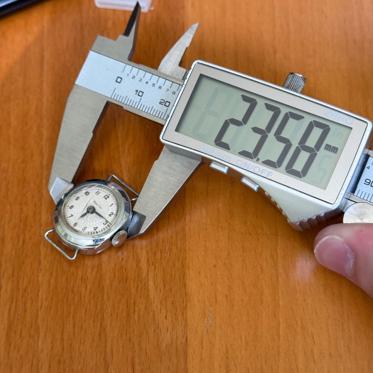 23mm Vintage Westclox Made In Uk Silver Tone Manual Wind Watch PARTS / REPAIR