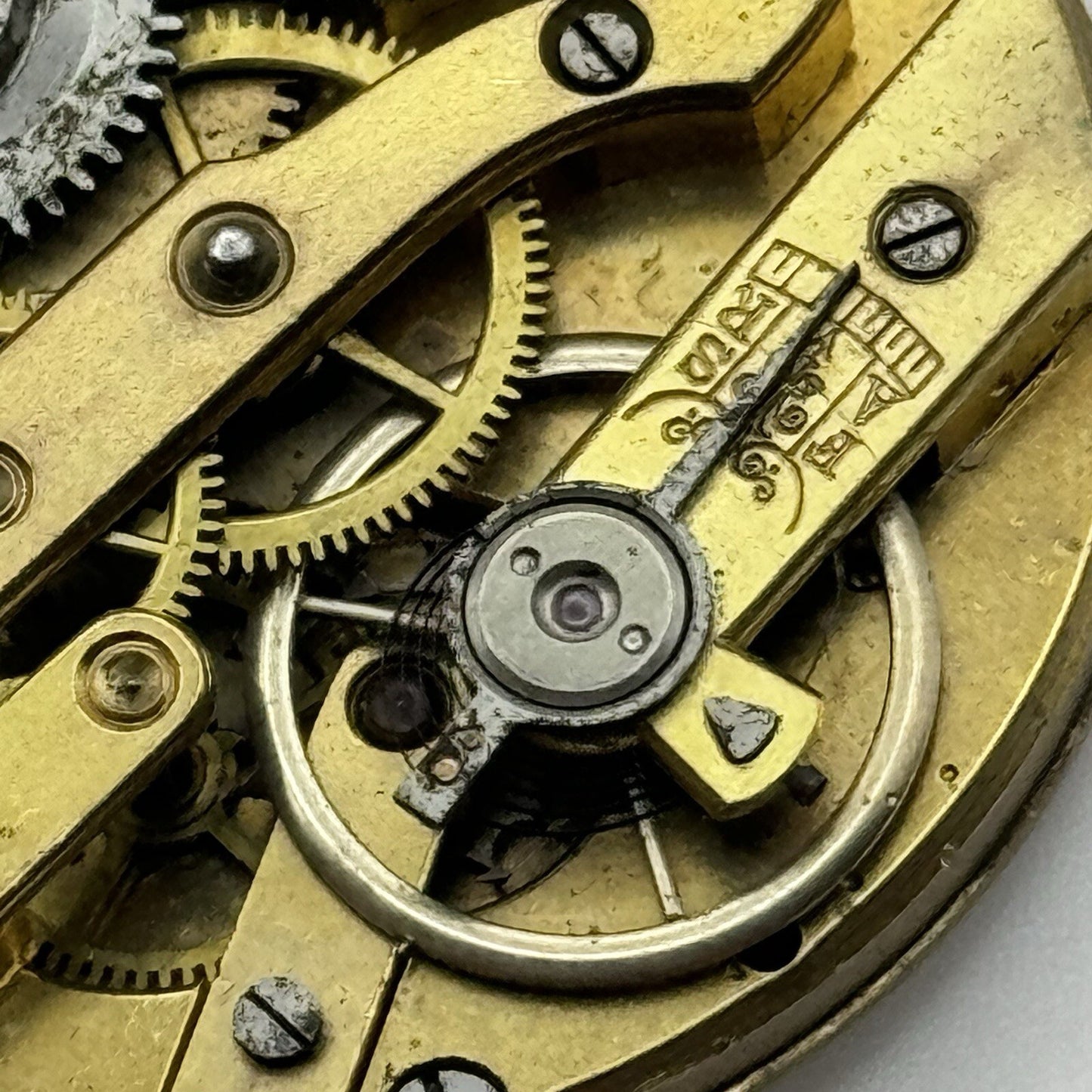 41.2mm Manual Wind D F & C Cylinder Pocket Watch Movement Dial FOR PARTS
