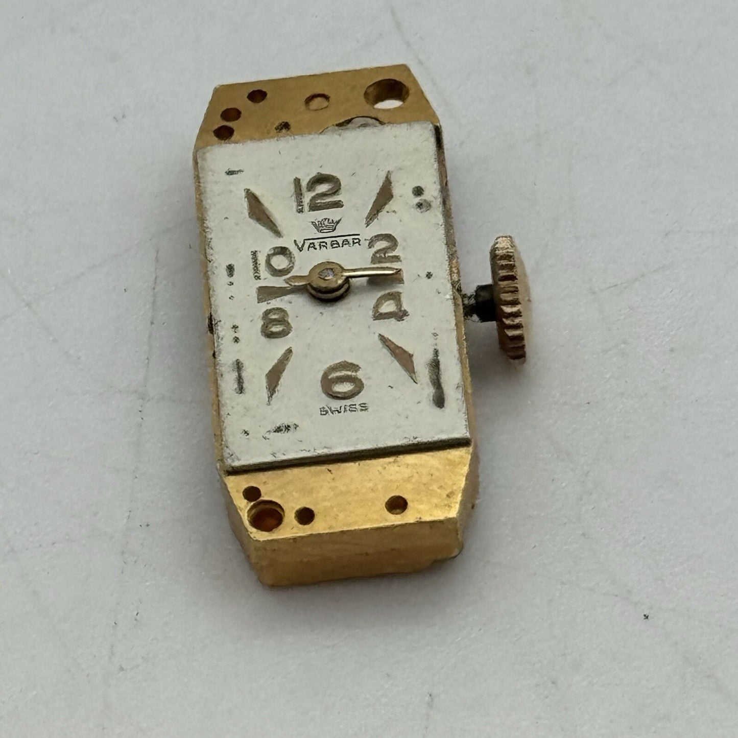 8.9mm Small Varbar Tank Watch Movement Dial Hands Restoration Repair Bal Ok