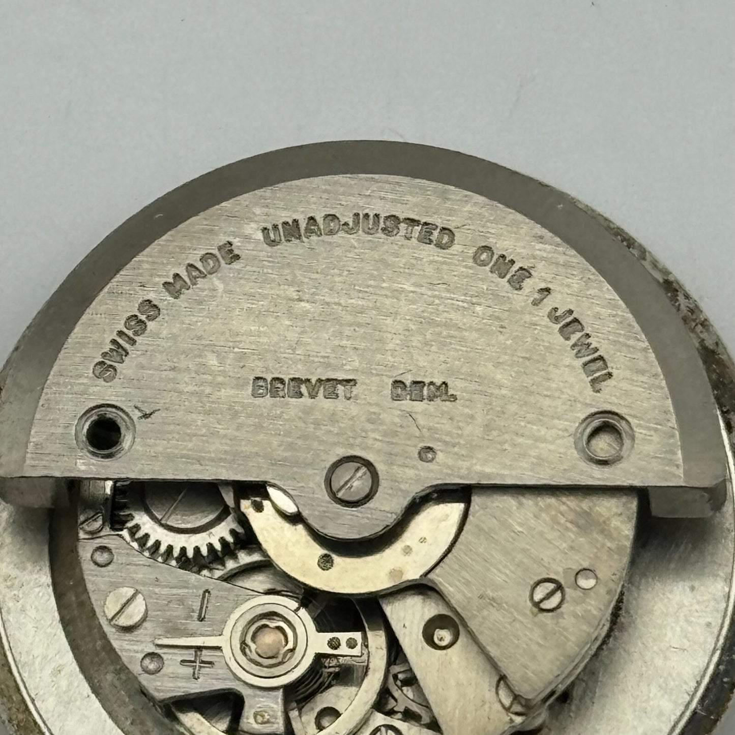25.8mm Penguin EB 1575N Automatic 1 Jewel Watch Movement Swiss Vintage PARTS
