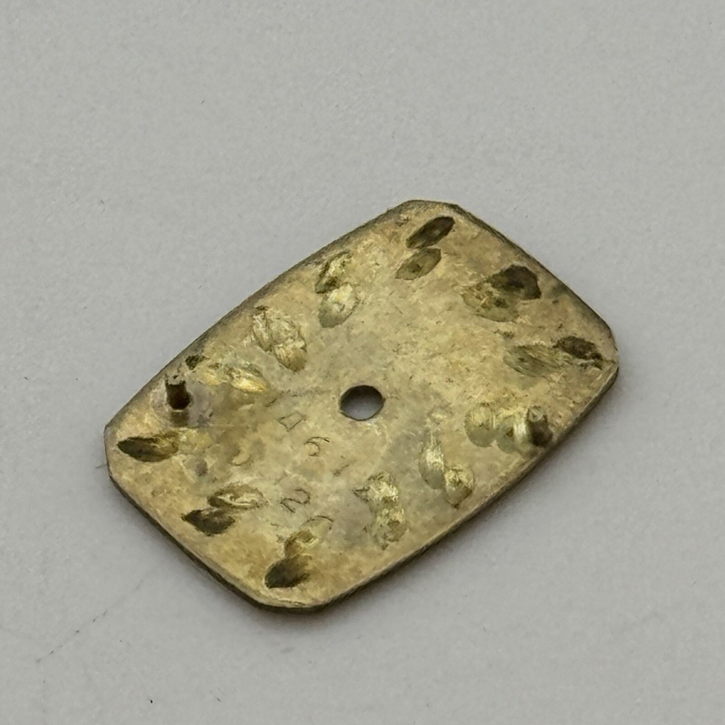 15.6mm x 11.7mm Rectangle Omega Gold Tone Ladies Wristwatch Dial Spares Parts