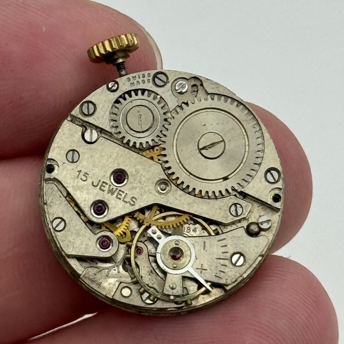 23.6mm Avia AS 984 Manual Wind Watch Movement Swiss Vintage PARTS SPARES