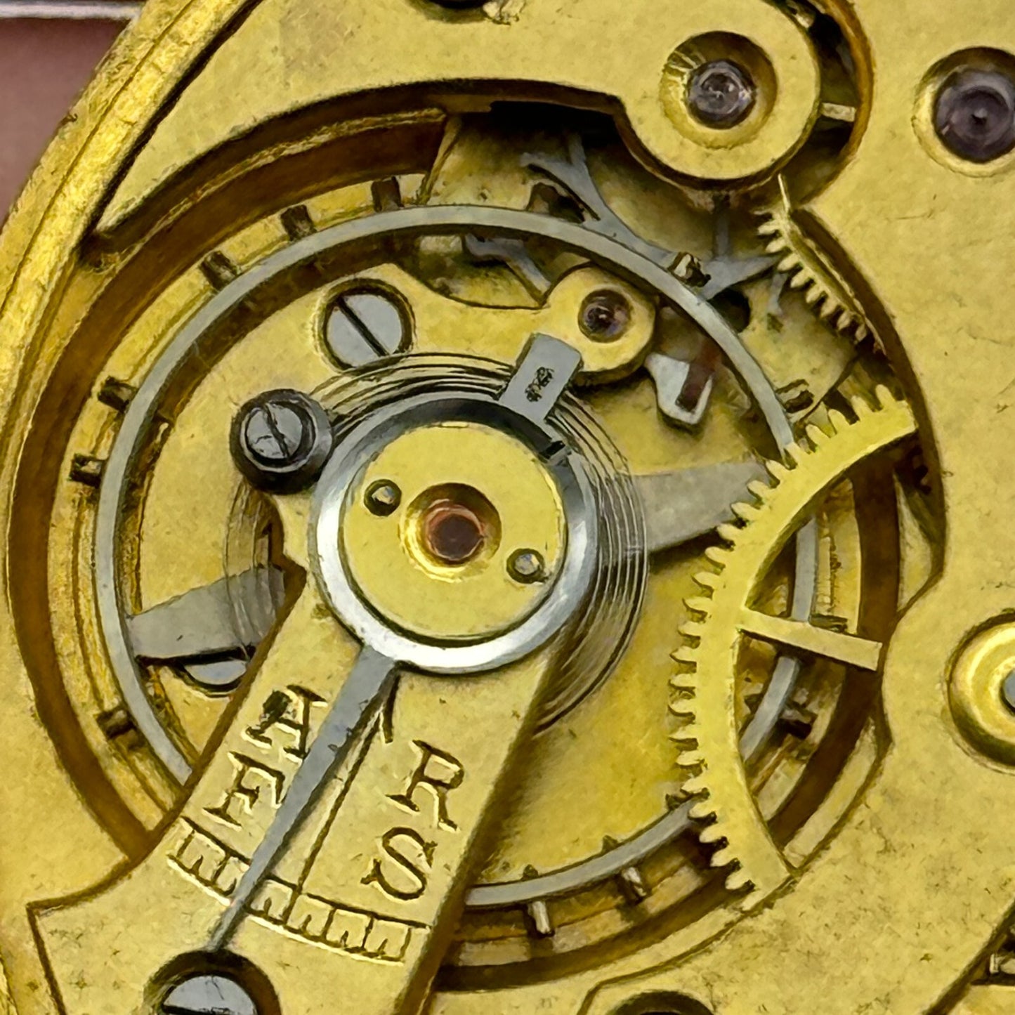 42.9mm Unidentified Open Face Sub Seconds Swiss Pocket Watch Movement PARTS