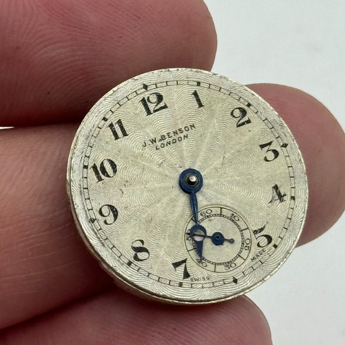 23.6mm J W Benson Sub Seconds Manual Wind 15 Jewels Swiss Watch Movement PARTS