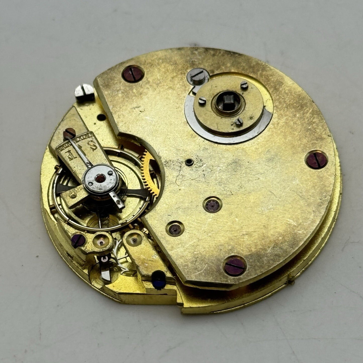 42.7mm Manual Wind Unidentified Quality Pocket Watch Movement FOR PARTS Restore