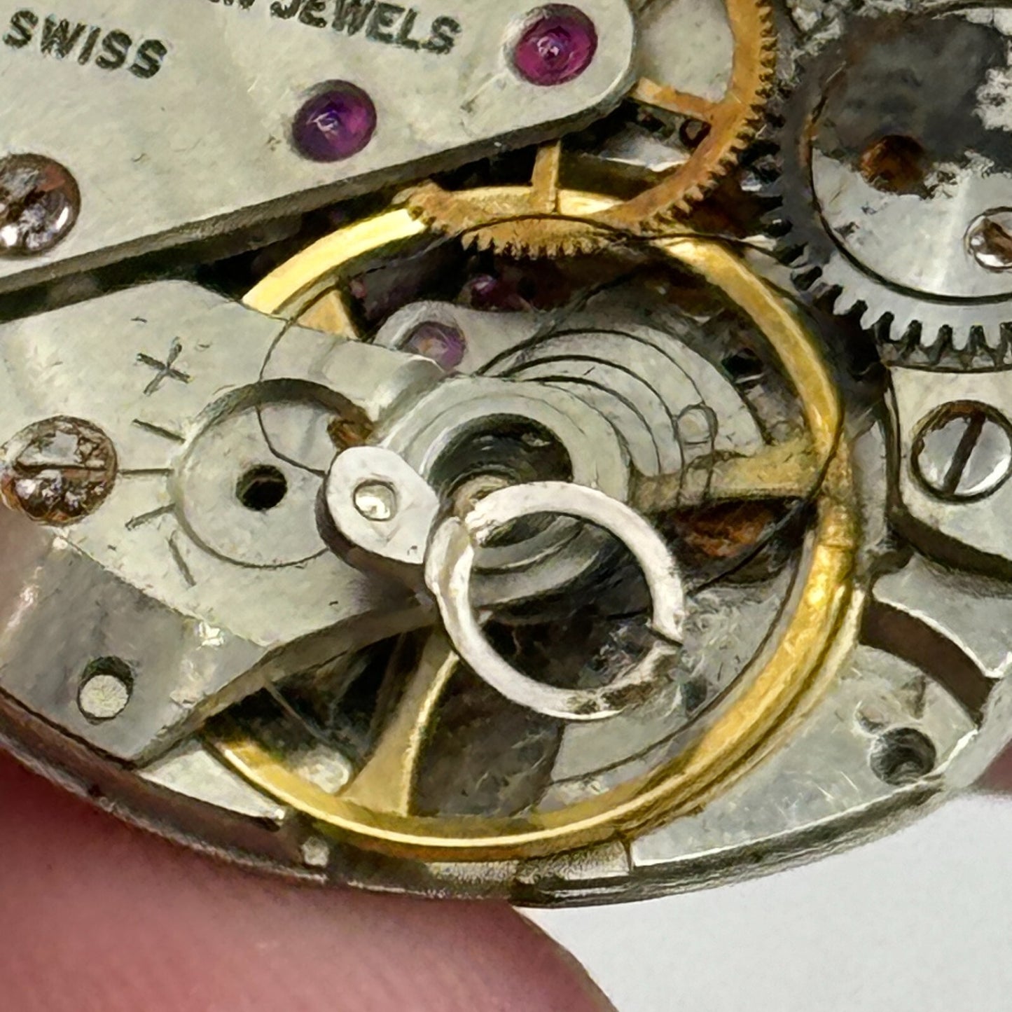 25.9mm Men’s Vertex Revue MSR T43 Manual Wind Watch Movement Swiss Vintage PARTS