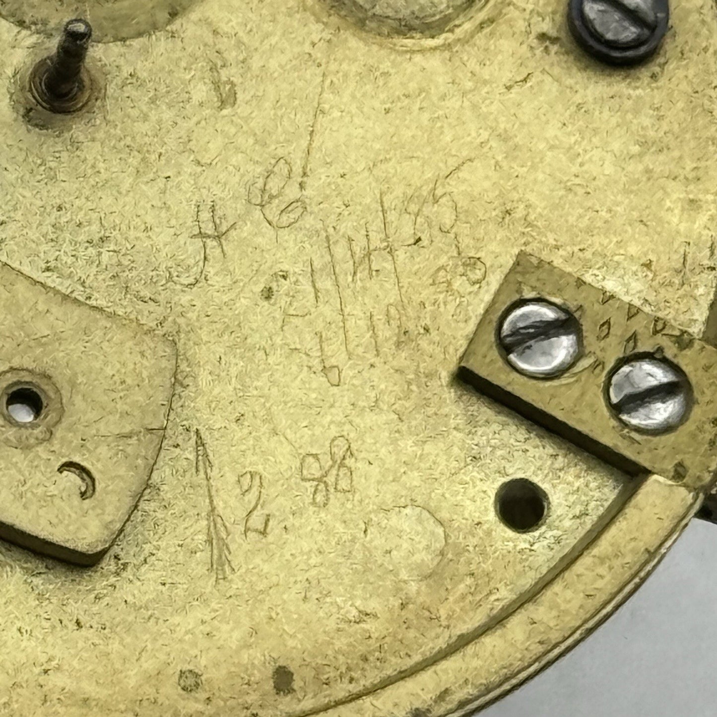 46.7mm Manual Wind Unidentified Fusee No Chain Pocket Watch Movement FOR PARTS