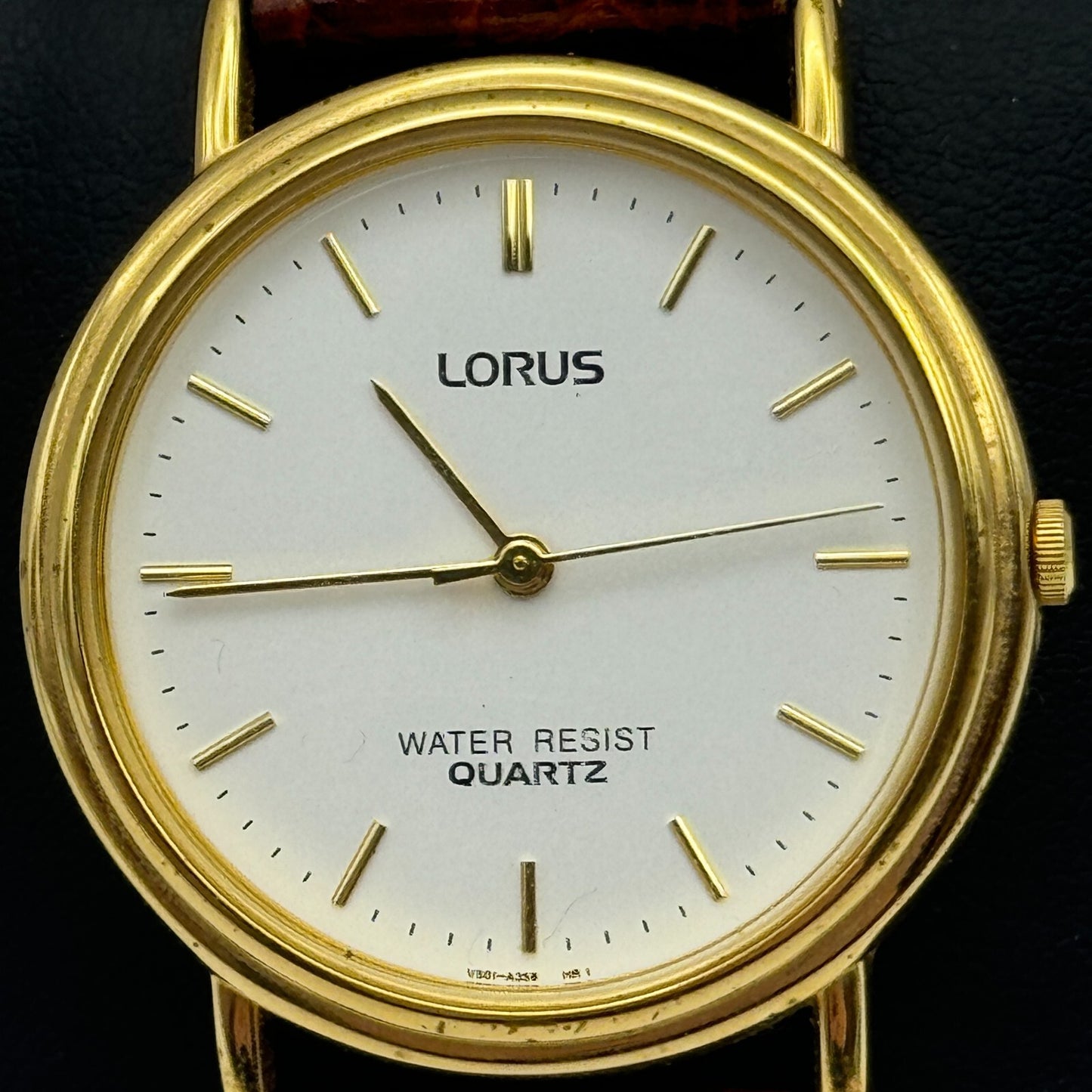 34mm Working Lorus V501-8B30 Vintage Quartz Watch Unisex New Battery 8.5 Inches