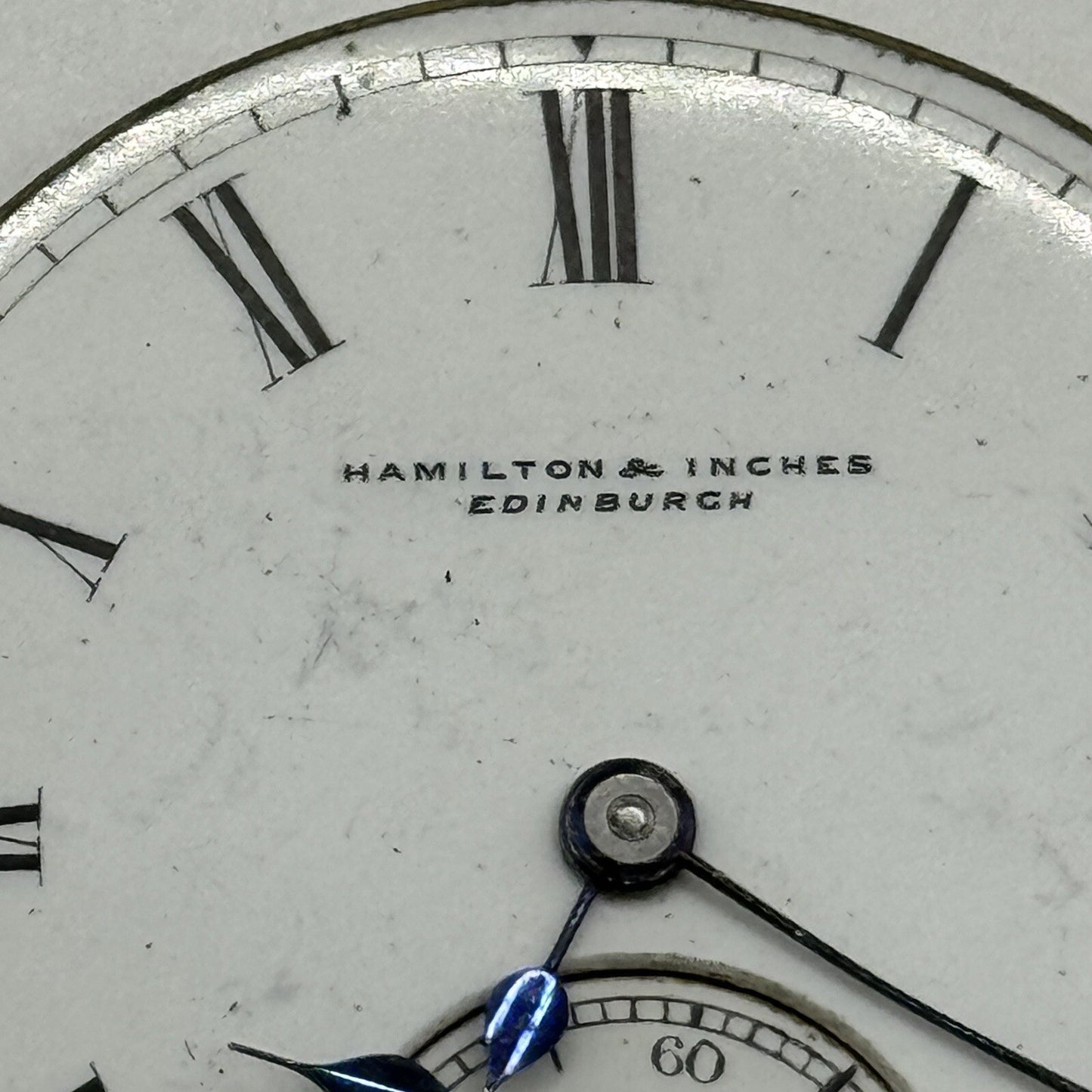 41.3mm Manual Wind Hamilton & Inches Edinburgh Pocket Watch Movement FOR PARTS