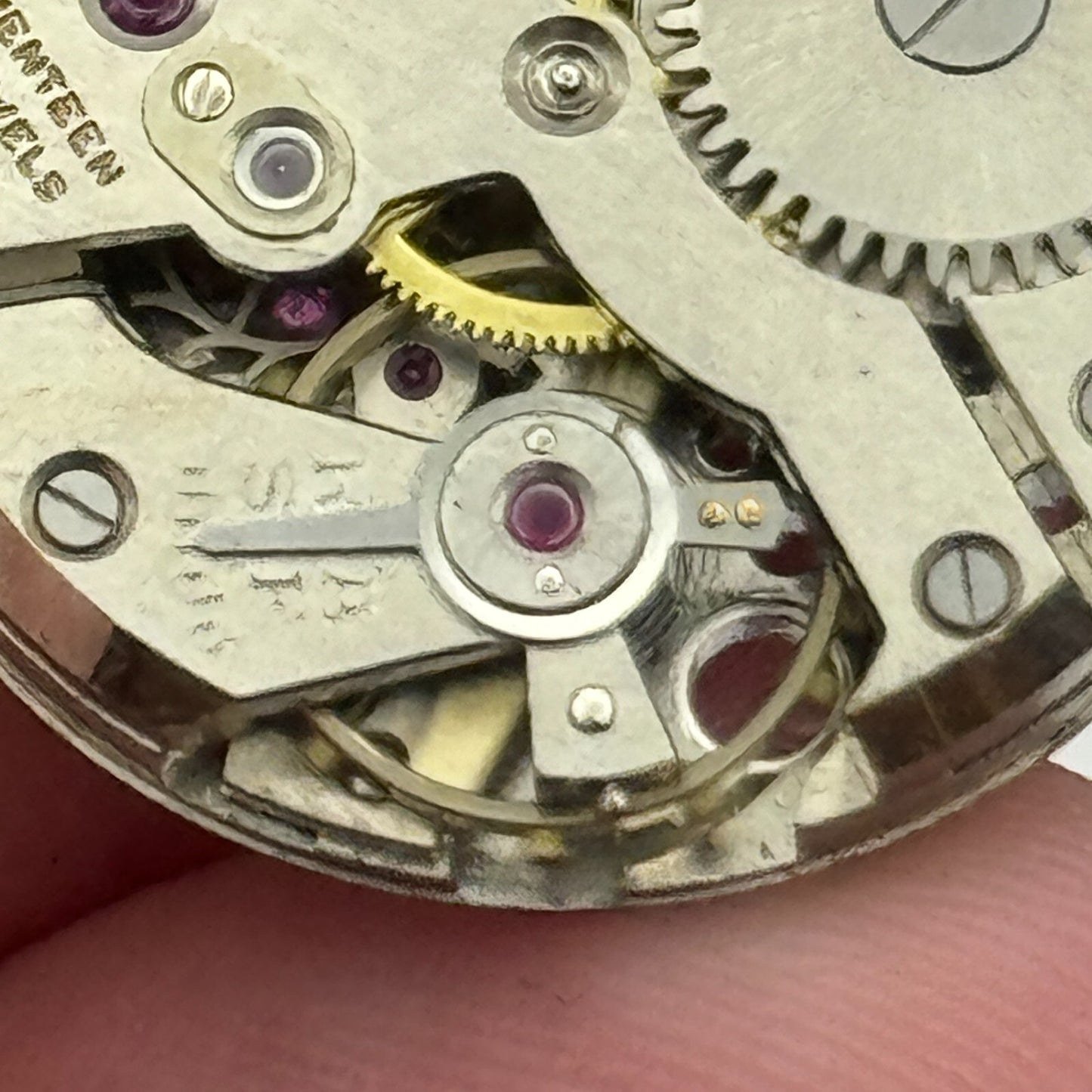 23.7mm Enicar A-R 412 Swiss Balance Ok Manual Wind Watch Movement Vintage PARTS