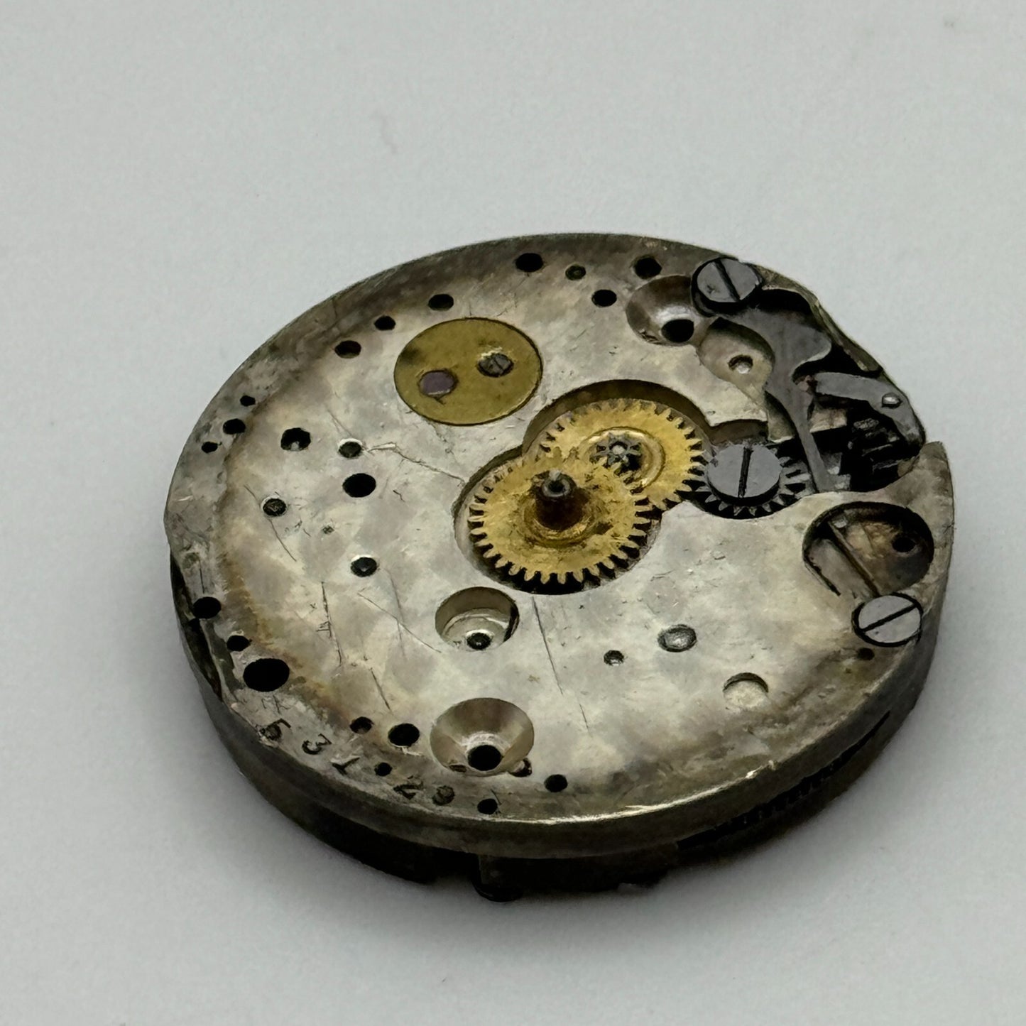 23.6mm Unidentified 15 Jewels Swiss Vintage Manual Wind Watch Movement PARTS