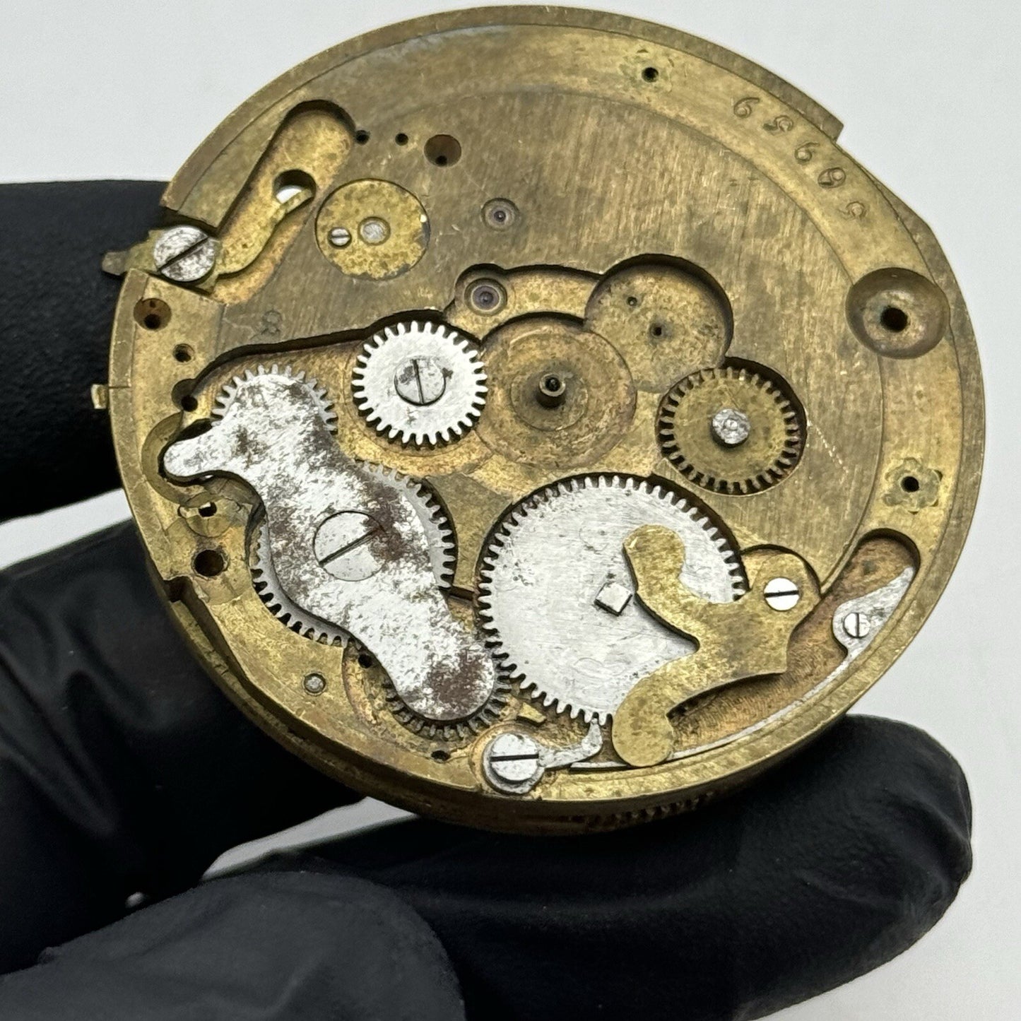 47.4mm Partial Pocket Watch Movement Missing Balance FOR PARTS Restore