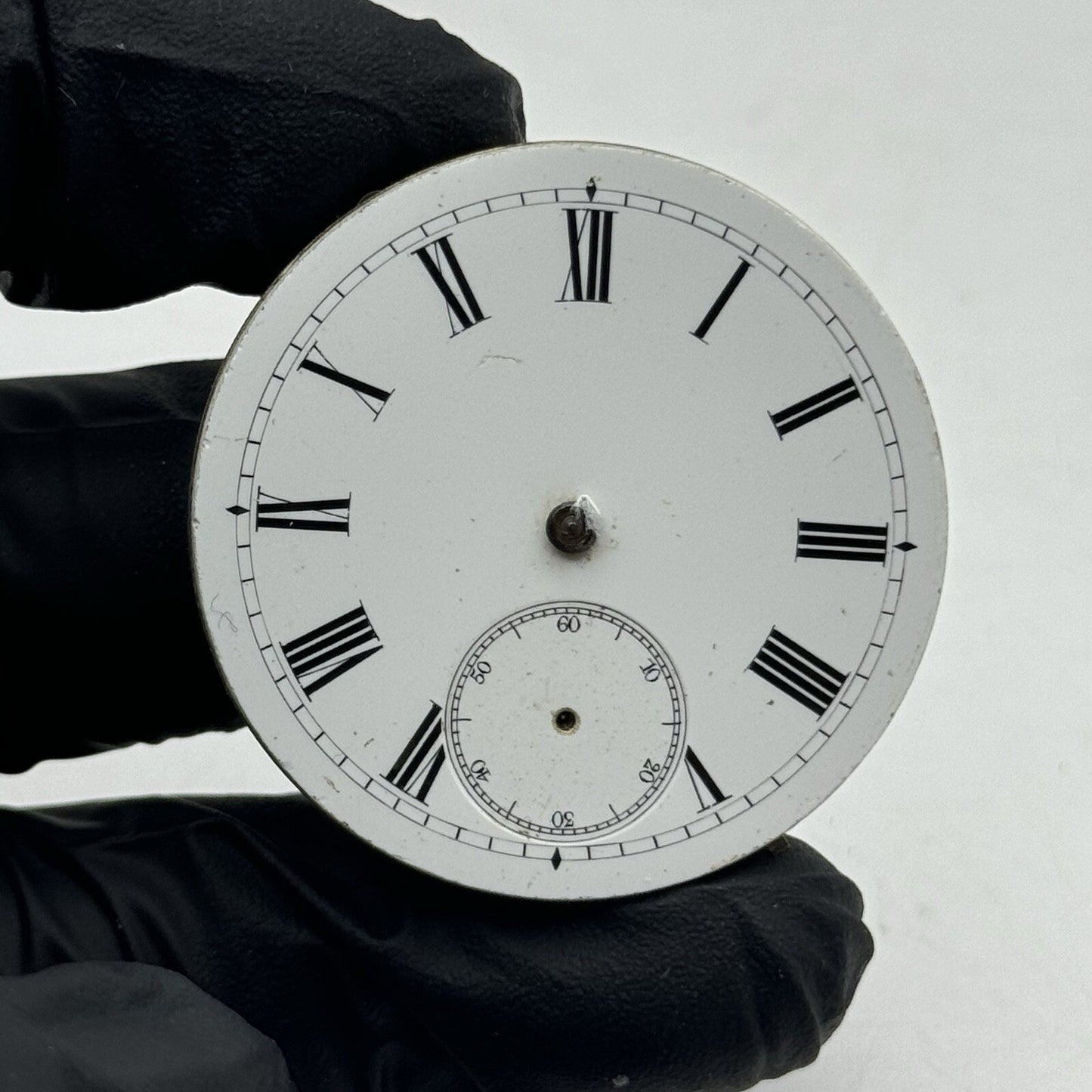 38.5mm High Quality White Porcelain Dial Cylinder Watch Movement Parts Repair