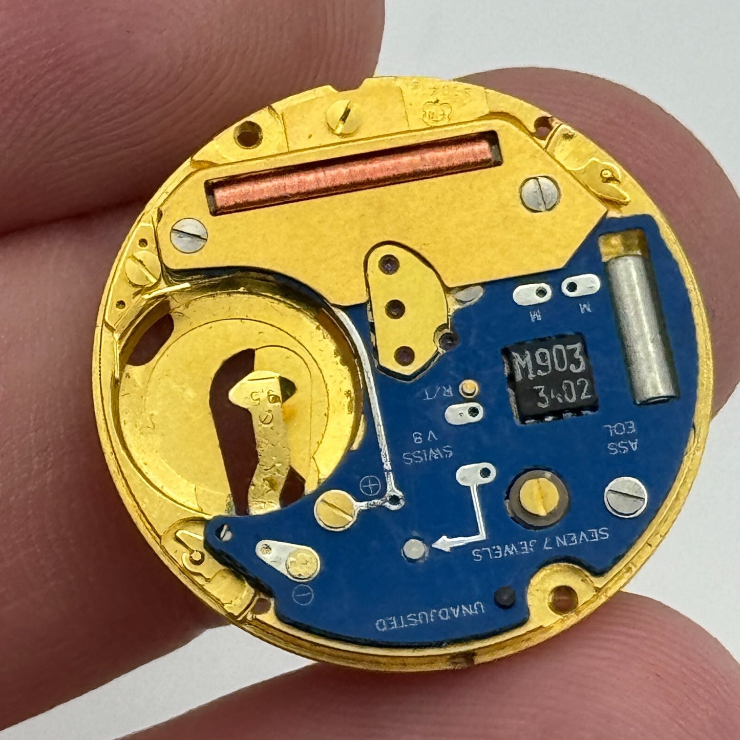 23.8mm ETA 955.412 Swiss 7 Jewels Quartz Watch Movement Vintage UNTESTED PARTS