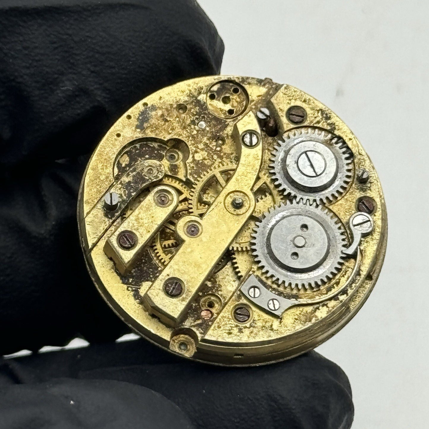 28.8mm Beautiful Patterned Dial Cylinder Pocket Watch Movement For Parts Repair