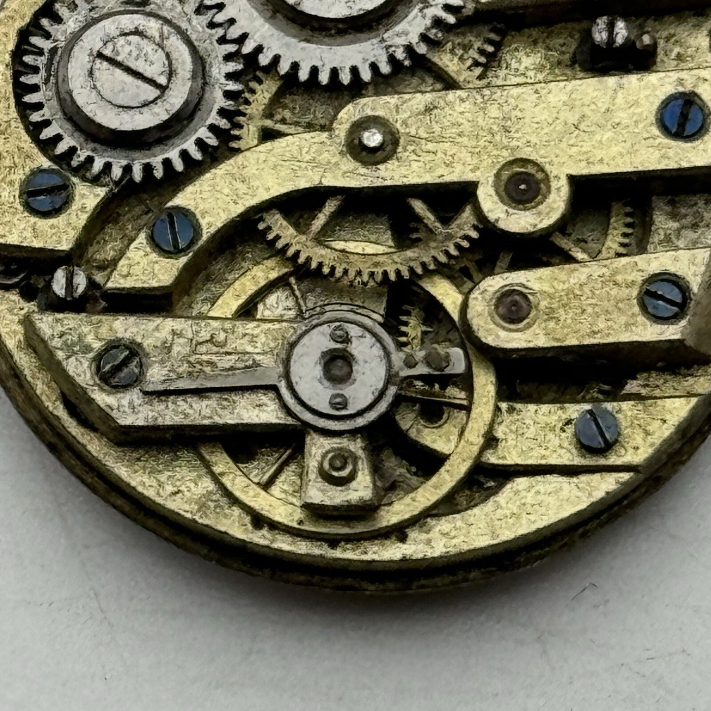 27.6mm Beautiful Patterned Dial Cylinder Pocket Watch Movement FOR PARTS