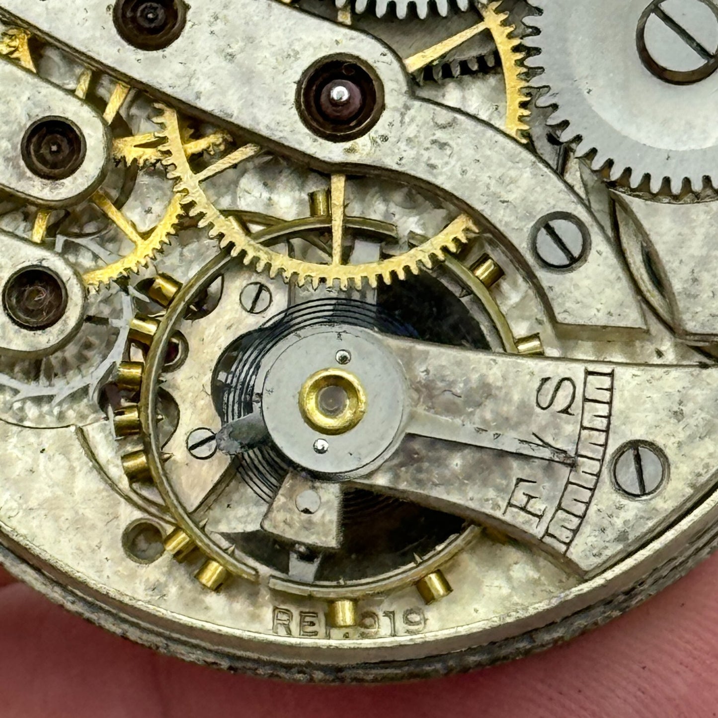 43mm Cyma Ref 919 Tavannes Open Face Balance Ok Pocket Watch Movement PARTS