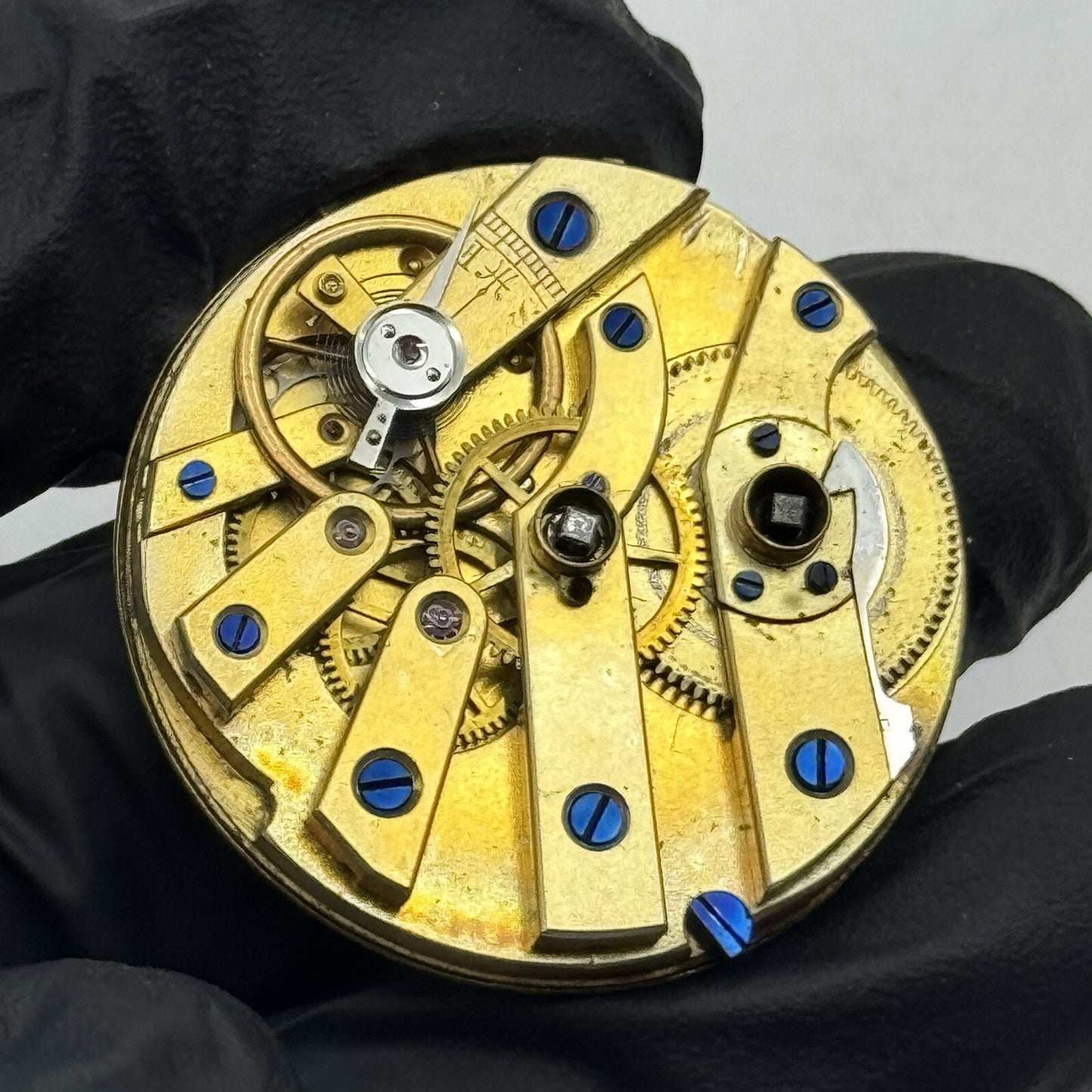 34.1mm High Quality Beautiful Gold Dial Cylinder Watch Movement Parts Repair