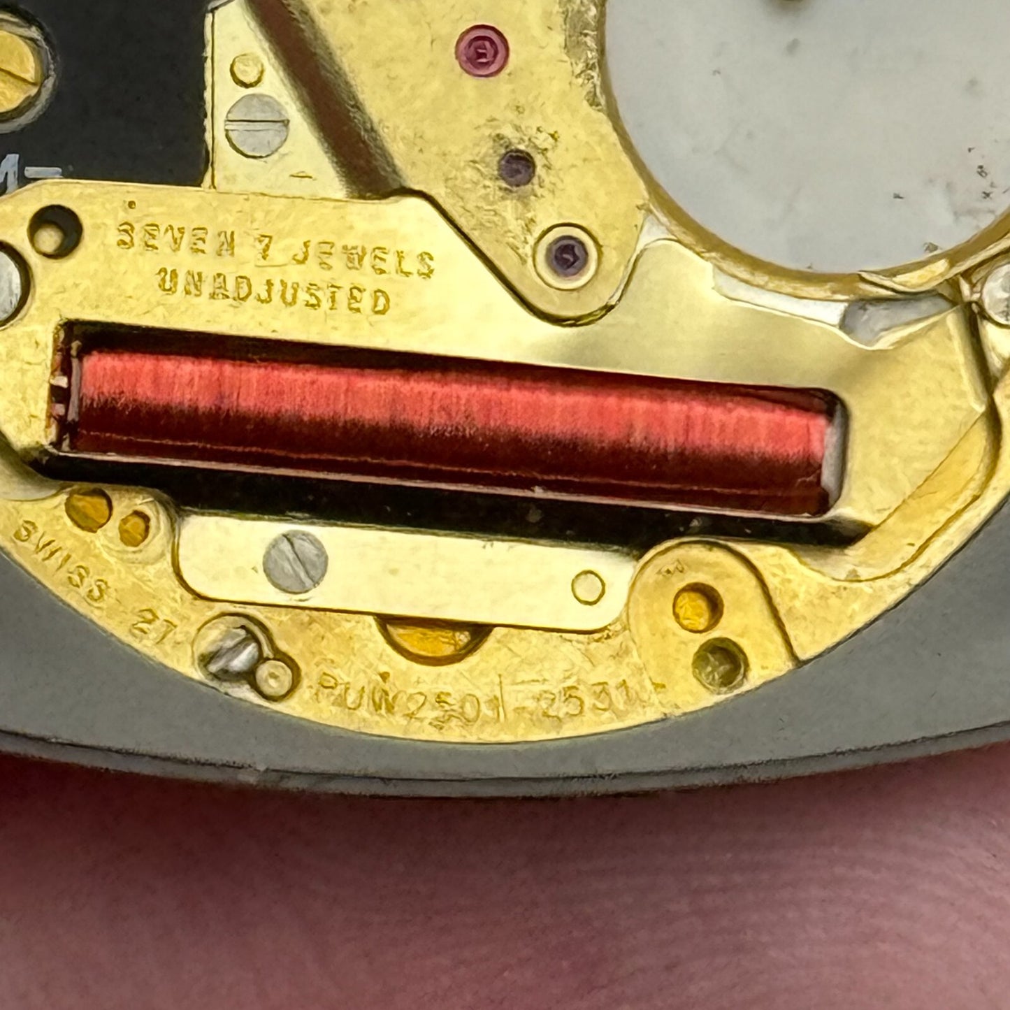 26.1mm Men’s Marvin PUW 2501 - 2531 Quartz Watch Movement Vintage PARTS SPARES