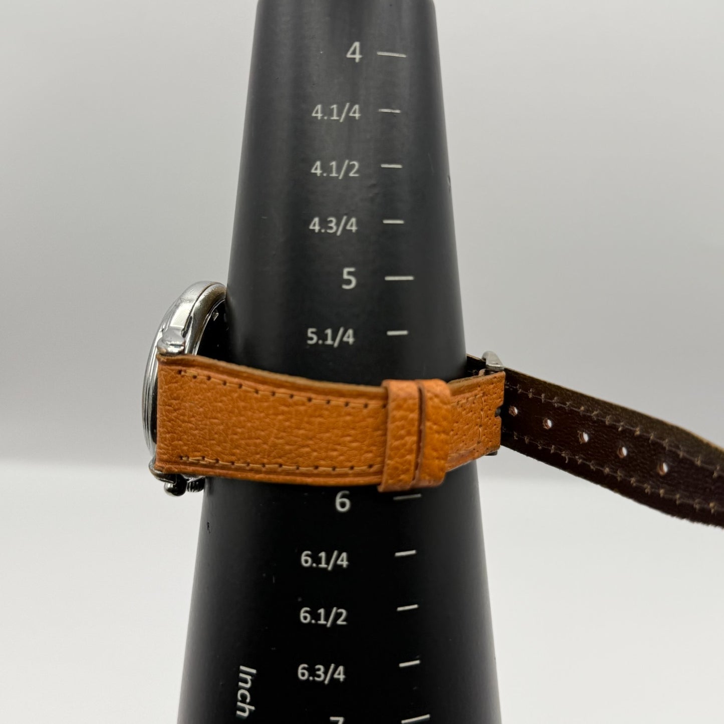 Claude Valentini Series 3000 Men's Quartz Watch Tan Leather Strap Working 36mm