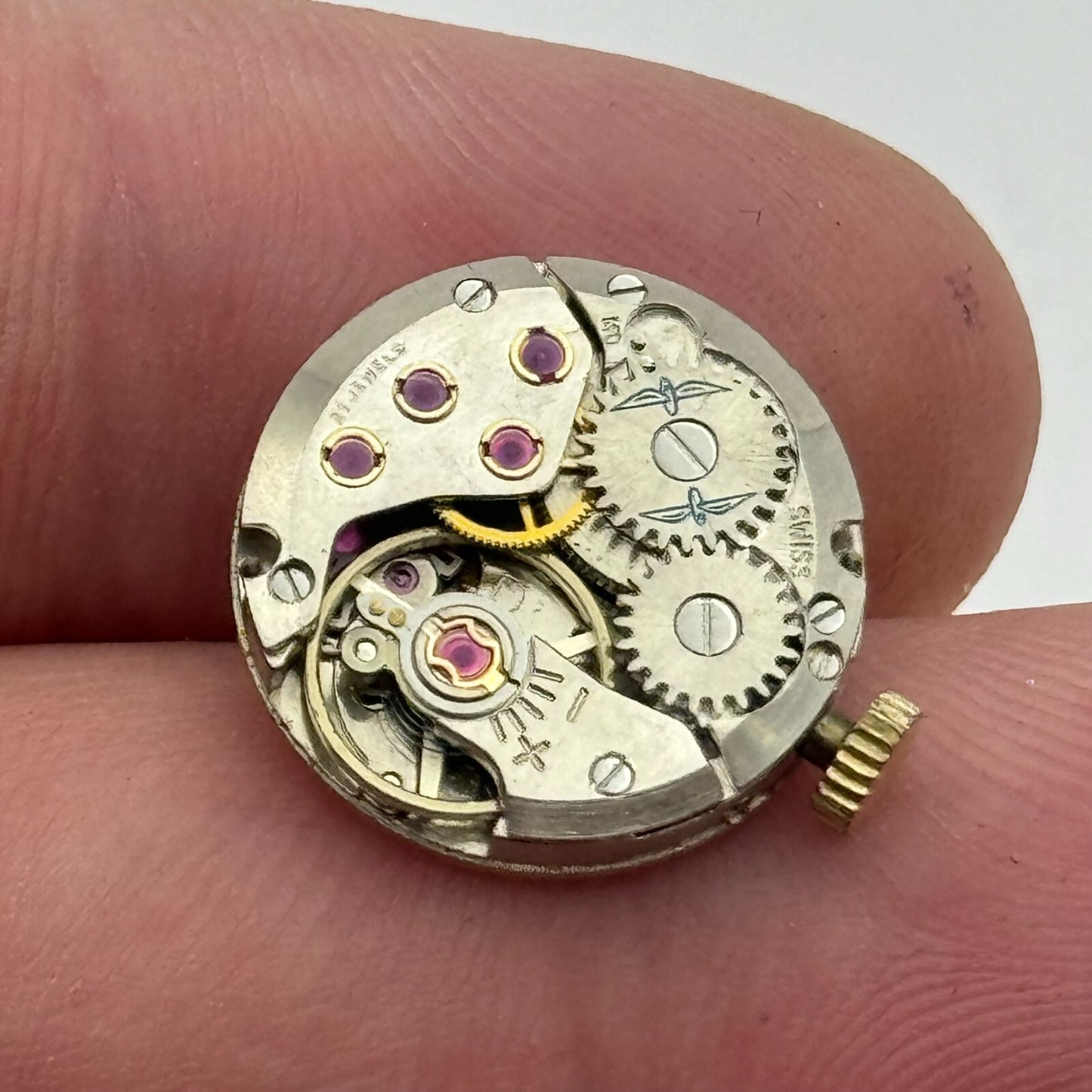 15.5mm Running Rotary ETA 2412 Manual Wind 21 Jewels Watch Movement PARTS REPAIR