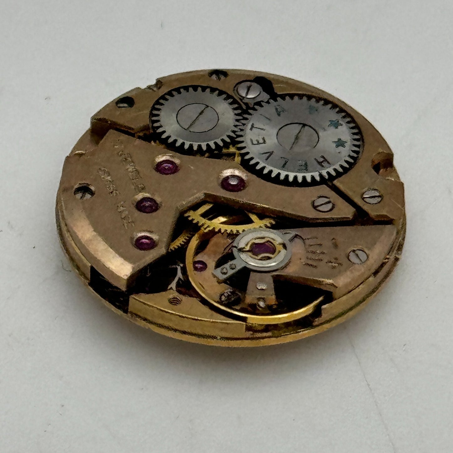 19.6mm Helvetia Cal 91 Balance Ok Watch Movement Swiss Vintage PARTS SPARES