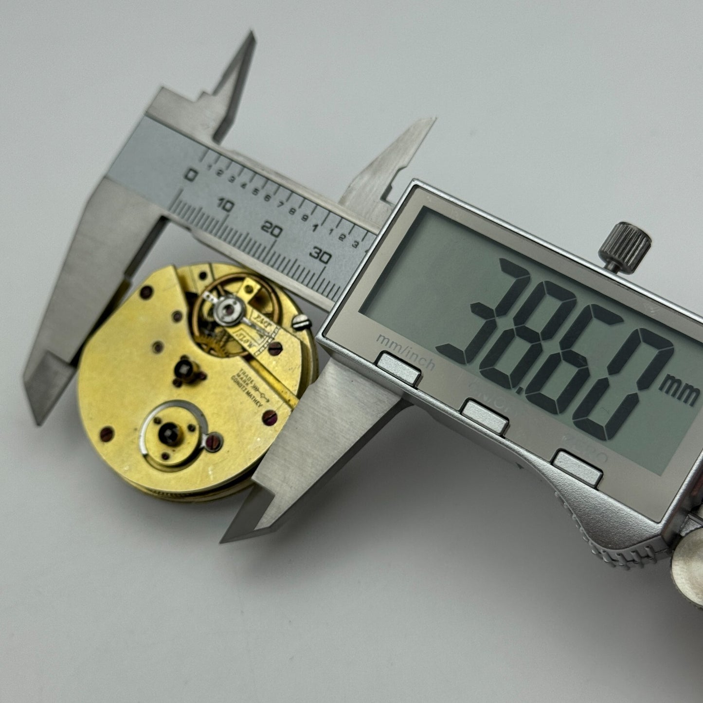 40.5mm Antique Trade Mark Consti Mathey Key Wound Pocket Watch Movement PARTS