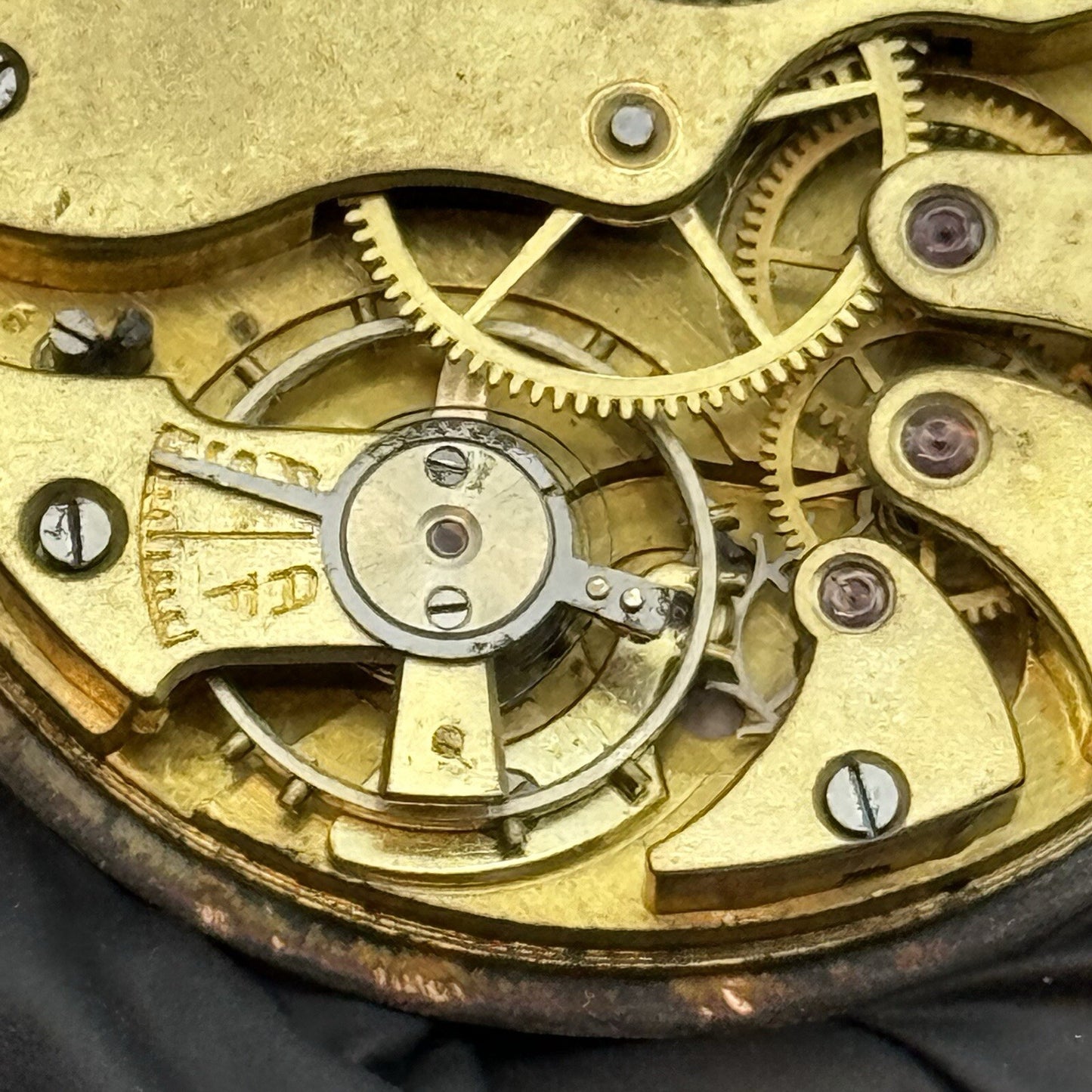 42.8mm Large Roman Numeral Open Face Balance Ok Pocket Watch Movement To Restore
