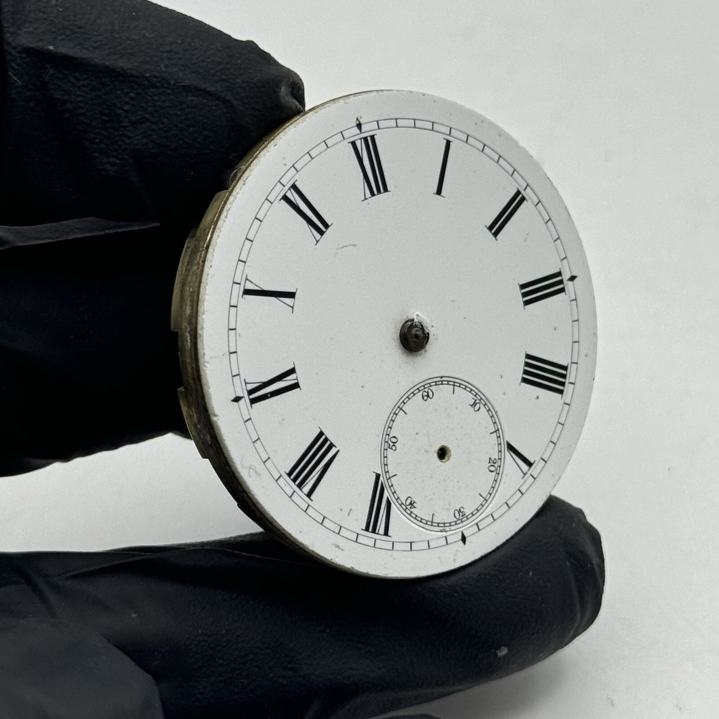 38.5mm High Quality White Porcelain Dial Cylinder Watch Movement Parts Repair