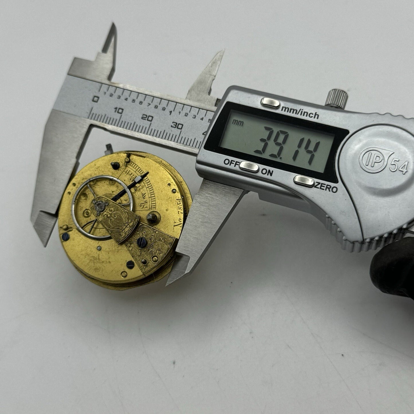 42.9mm Unidentified J.D 16 Fusee Pocket Watch Movement FOR PARTS Restoration